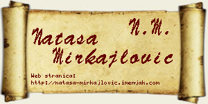 Nataša Mirkajlović vizit kartica